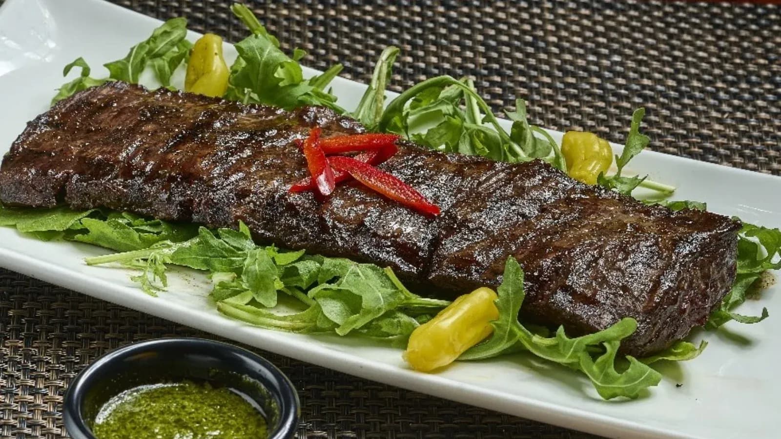 Grilled skirt steak with chimichurri at Tu Casa in Kew Gardens